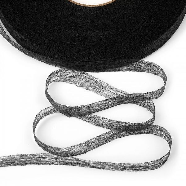 Паутинка клеевая 10 мм / 25 рол. по 100 м, черный 23 г/м², Ideal