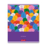 Тетрадь ученическая общая, глянцевая ламинация, A5+ 96 л. на скобе 60 г/м², белизна 100%, 5 шт, клетка в термоусадочной пленке, 000788 Рожицы, Светоч 96ТЕТк-004