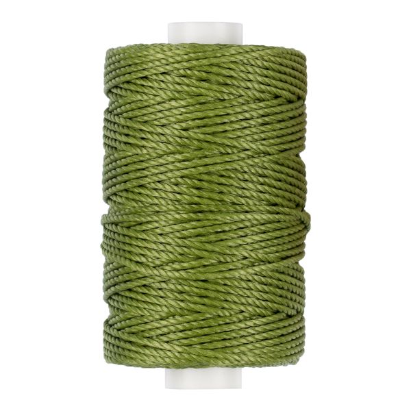 Нитки для кожи вощёные (полиэстер) 40 м, 011 зеленый, LC-006, Промысел