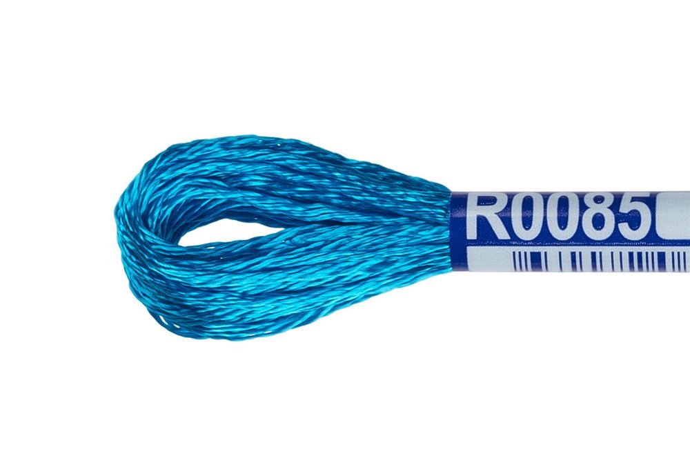 Мулине Gamma вискоза 100%, цв.R0085 яр.-бирюзовый, 12 мотков по 8 метров