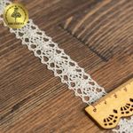 Кружево вязаное (тесьма) 20 мм / 10 метров, диз. 296, цв.22 серый лен, Kruzhevo