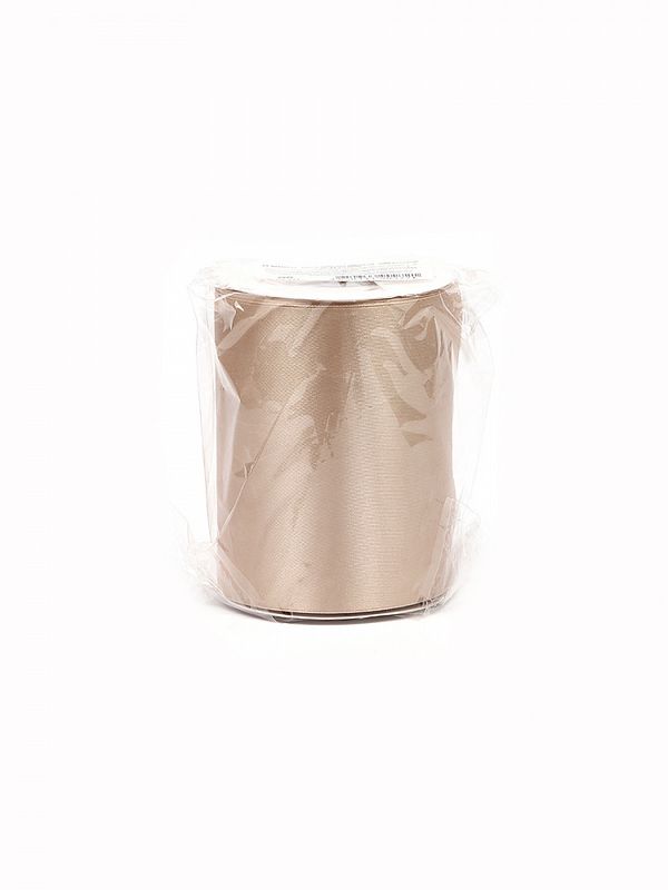 Лента атласная 1-сторонняя 100.0 мм / 22.5±1 метра, 3009 бежевый, Magic4Hobby