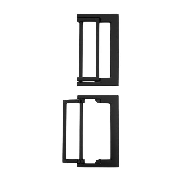 Пряжка прямоугольная 40 мм, металл (M.Black черный матовый), МТ_1871, 6 шт