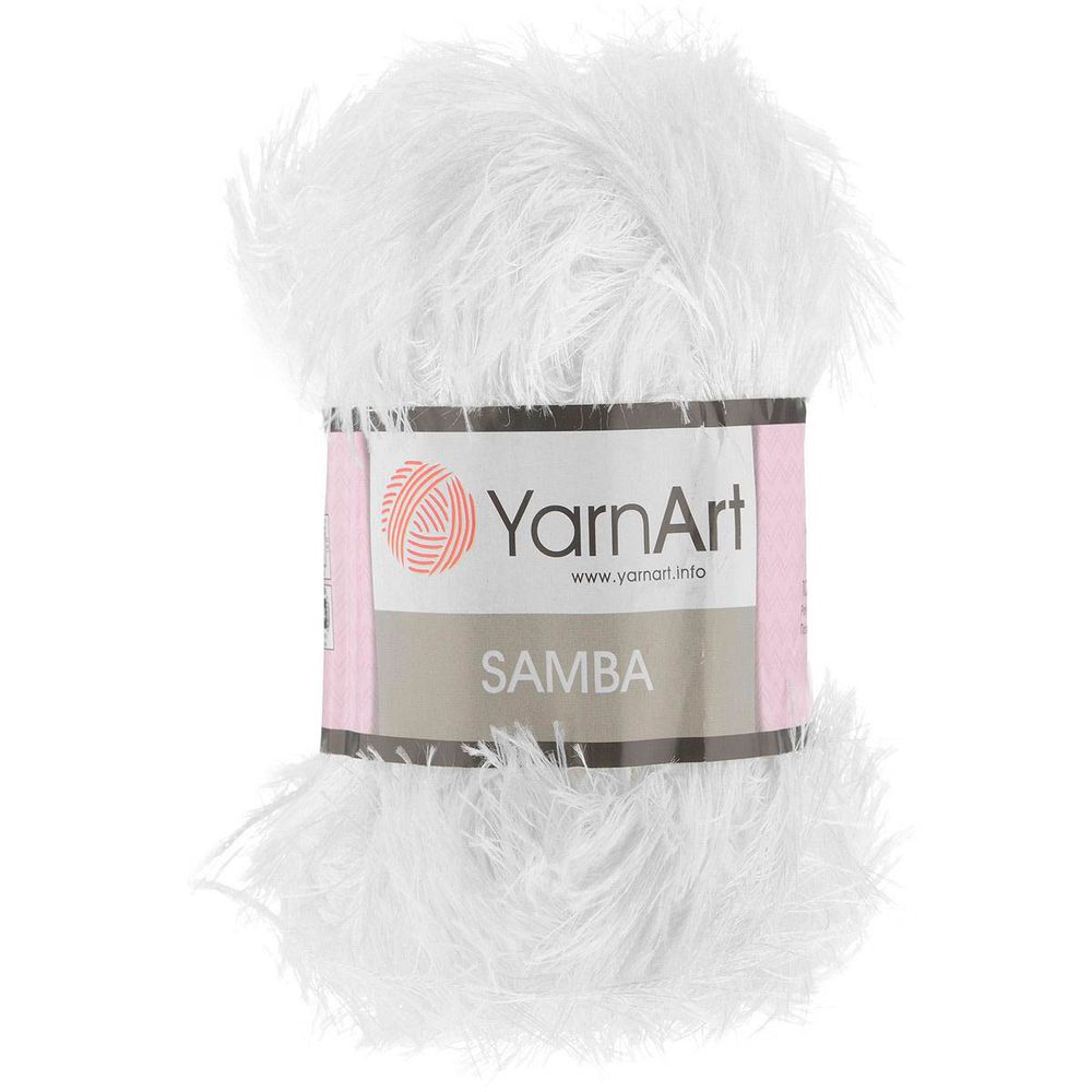 Пряжа YarnArt (ЯрнАрт) Samba, травка 5х100г, 150м, цв. 501 белый