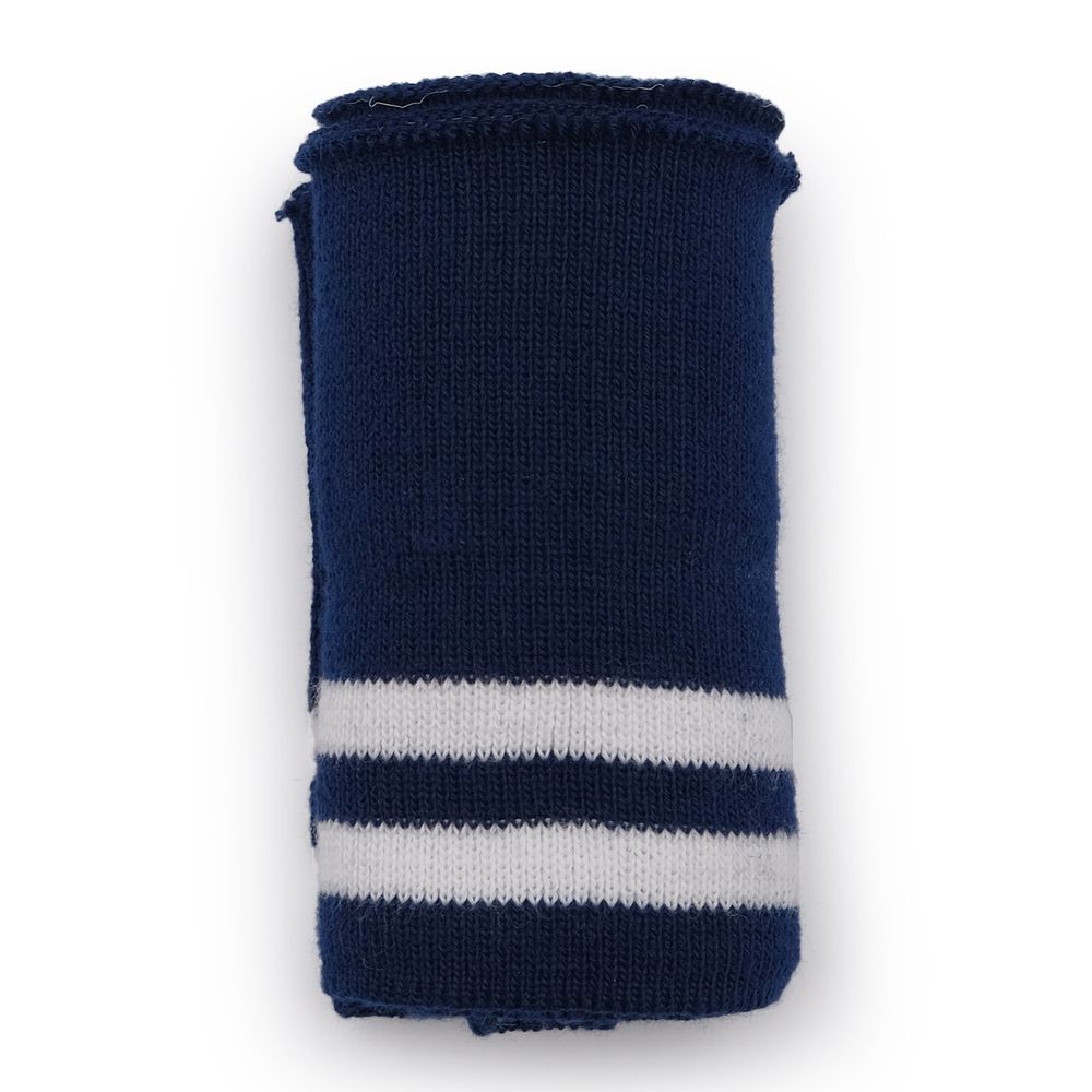 Подвяз (довяз) трикотажный 7.5х80 см, однослойный в полоску, т.синий цв.919/белый