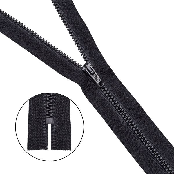 Молния трактор Arta Т5 (4.5 мм) 1 зам., 25 см, н/раз., цв. 077 черный, уп.10 шт