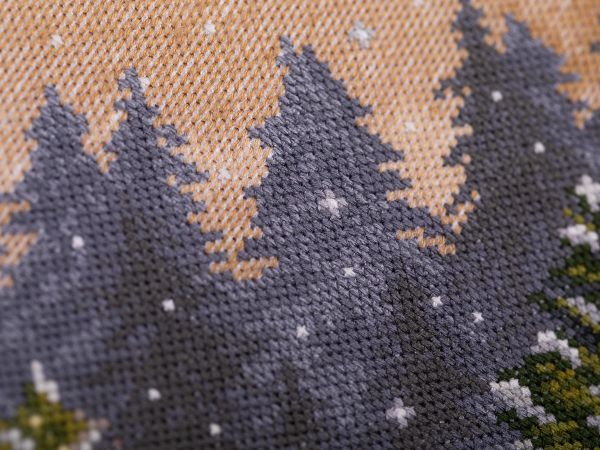 Набор для вышивания нитками Panna, Новогодняя машина, 25х19 см