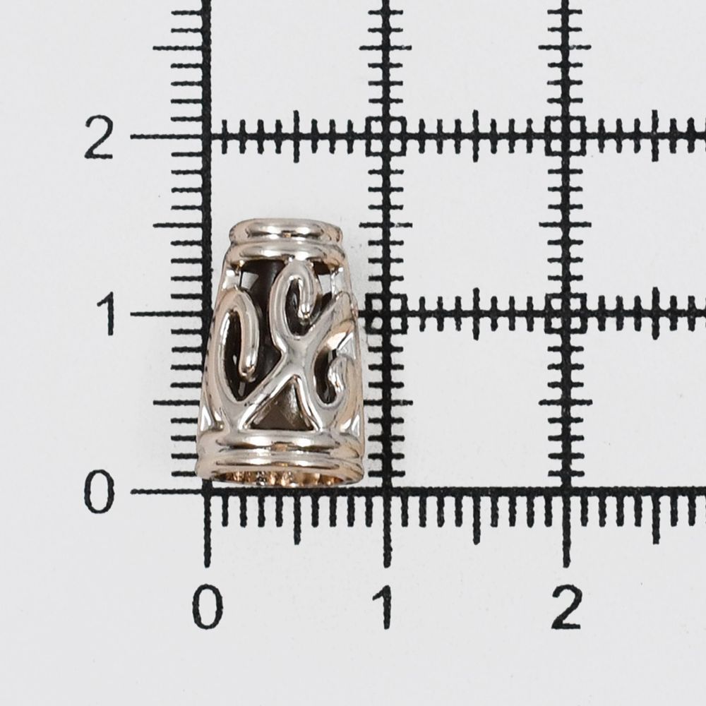 Наконечник для шнура металл колокол ⌀4/7 мм, 14,5х9 мм, золото, 100 шт