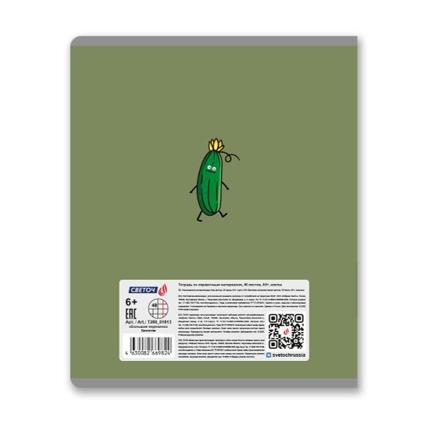 Тетрадь со справочным материалом Большая перемена, выбор.лак, A5 48 л. на скобе 65 г/м², белизна 100% 10 шт клетка, 01813 Большая перемена Биология, Светоч Т280