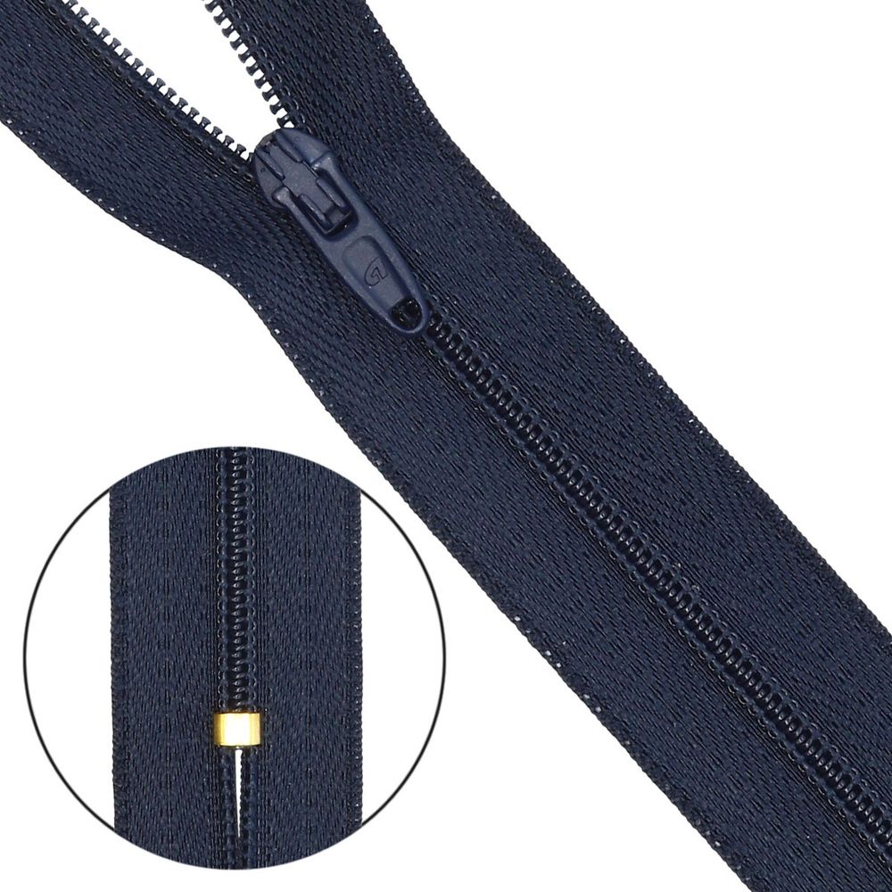 Молния спираль (витая) брючная Arta Т4 (4 мм) 1 зам., н/раз., 20 см, цв. 196 т.синий, уп.10 шт