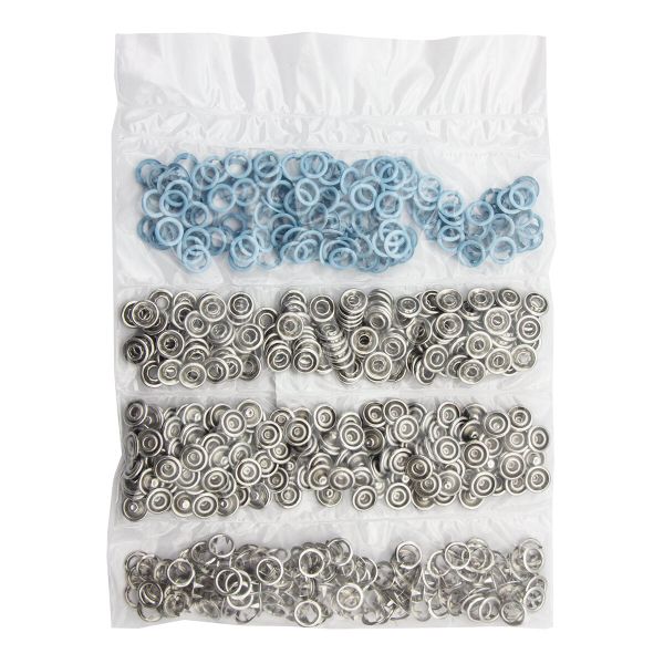 Кнопка рубашечная (джерси) открытая ⌀9.5 мм, ≈144 шт, МЕТАЛЛ, эмаль, 185 голубой матовый, NEW STAR