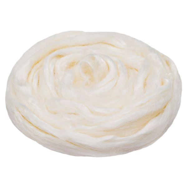 Шерсть для валяния вискоза Троицкая, 1х50 г (19-20 мкр), 01 белый