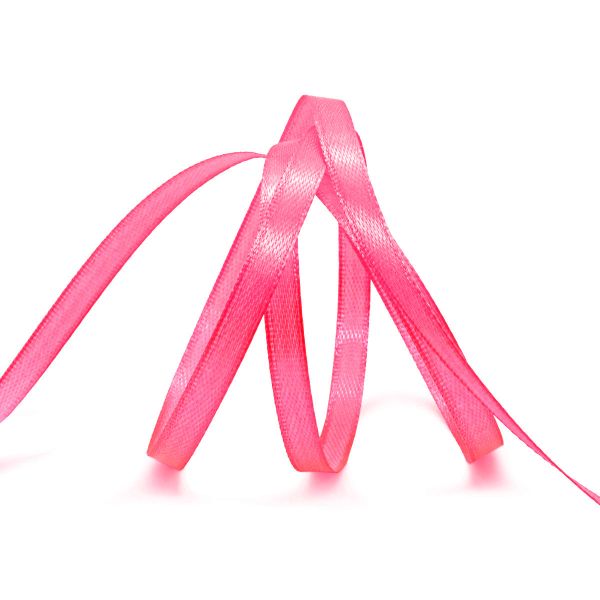 Лента атласная 1-сторонняя 6.0 мм / 22.86±1 метров, 012 яр. розовый, Globus