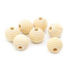Бусины дерево 16х15 мм неокрашенные, резьбовые, 7 шт