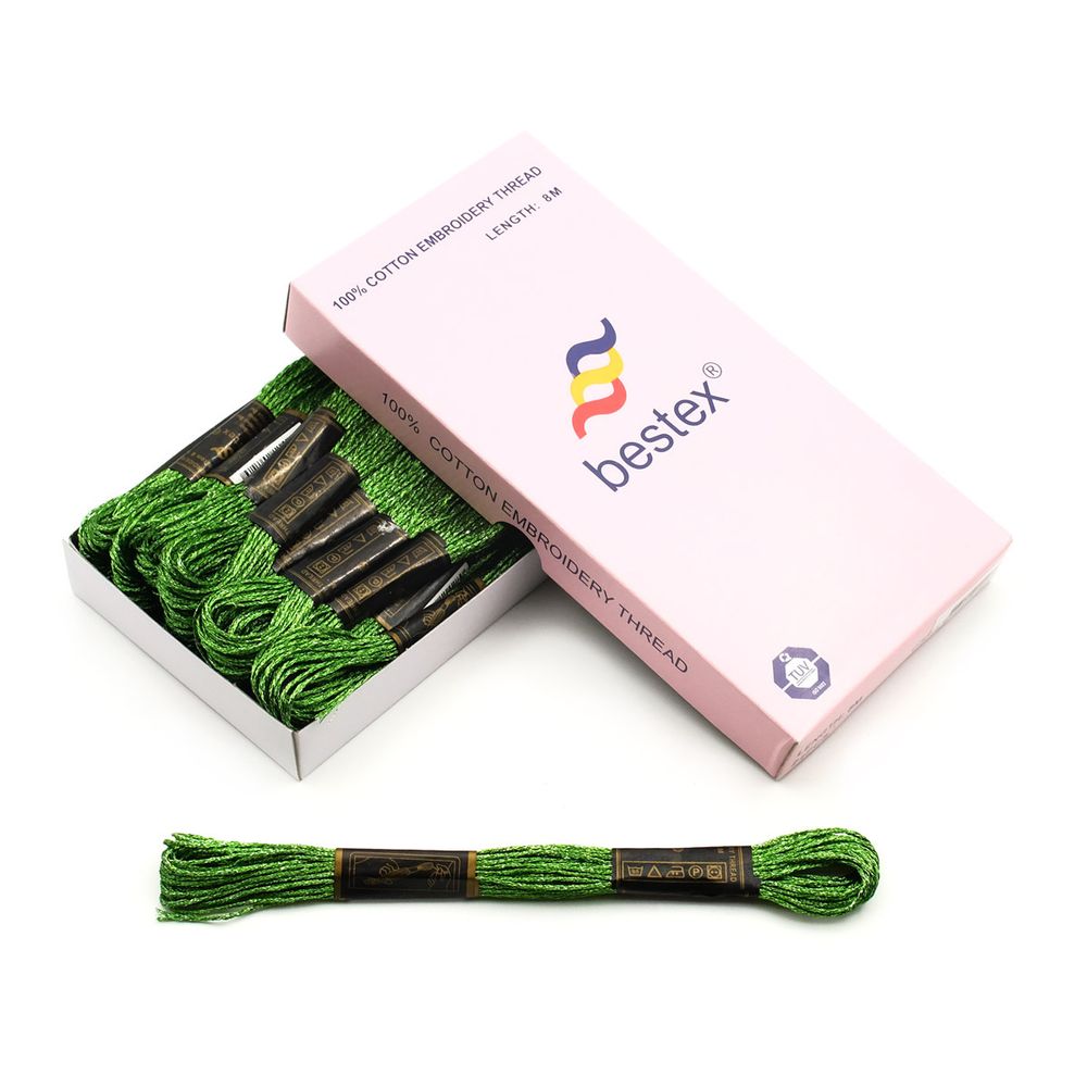 Мулине металлизированное, Bestex, цв.EG-M14, 24 мотка по 8 метров