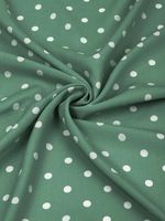 Штапель в горошек 90 г/м², 145 см / 2 метра, TBY.Vidt.05 цв.зеленый