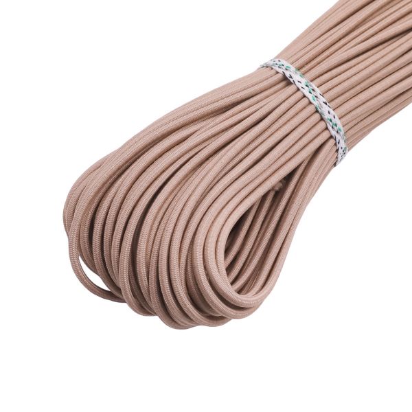 Резинка шляпная (шнур эластичный) ⌀3.0 мм / 30 метров, бежевый