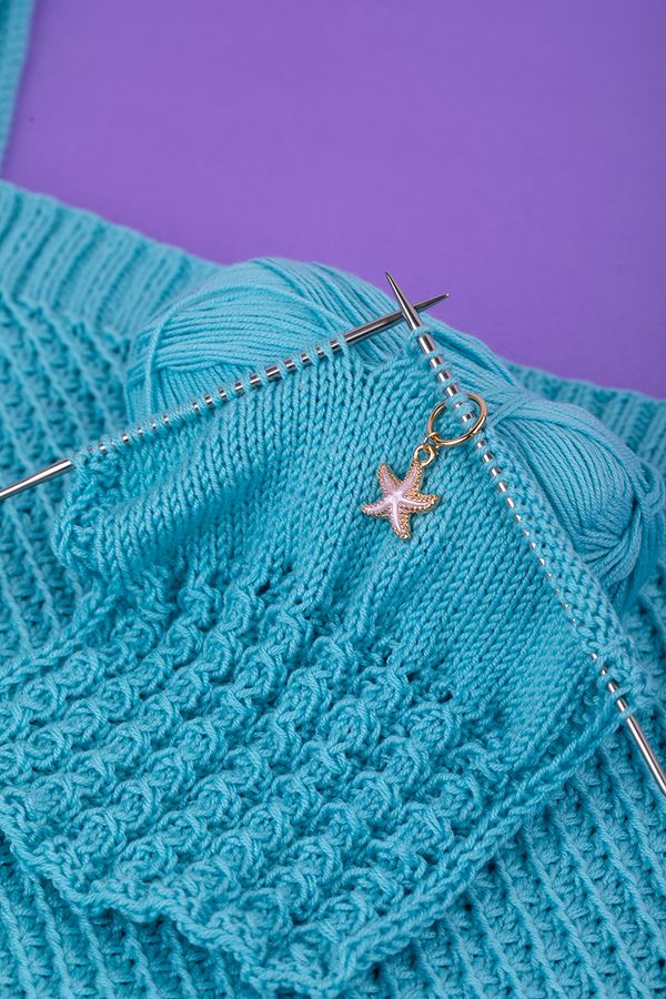 Кольца маркировочные металл, 6 шт, №01 с подвесками море, Gamma MKK-06