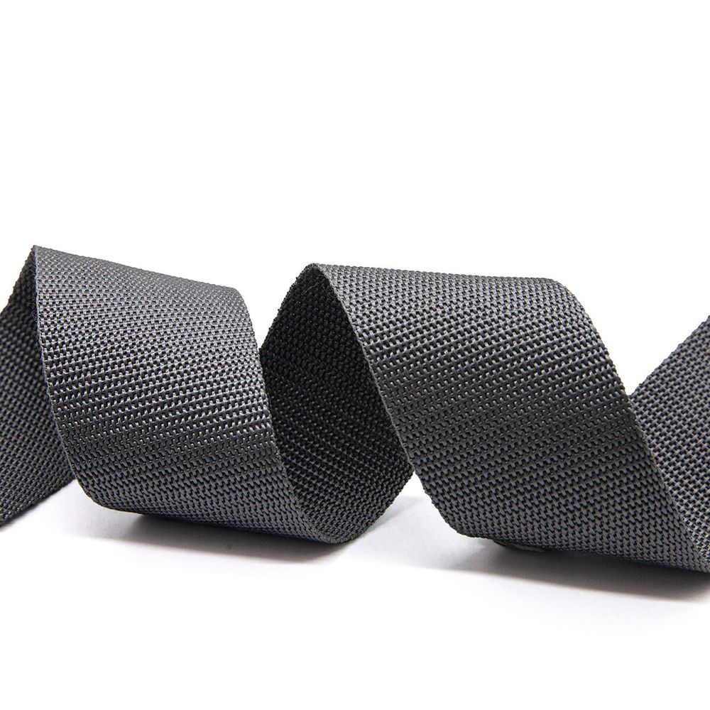 Стропа (ременная лента) 50 мм / 5х2.5 метра, толщ. 1.0 мм, [28 г/пог.м], 100% п/э, 33 серый