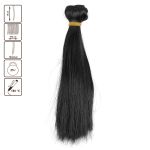 Трессы для кукол 15 см, 100 см, 25 г, 06 черный, HobbyBe HAR-7