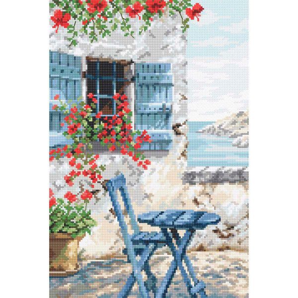 Набор для вышивания нитками LetiStitch, Вилла 28х19см
