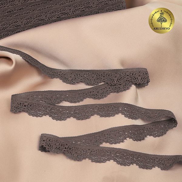 Кружево эластичное (стрейч) 8031 15мм цв.L1645 шиншилла, 50м, Kruzhevo
