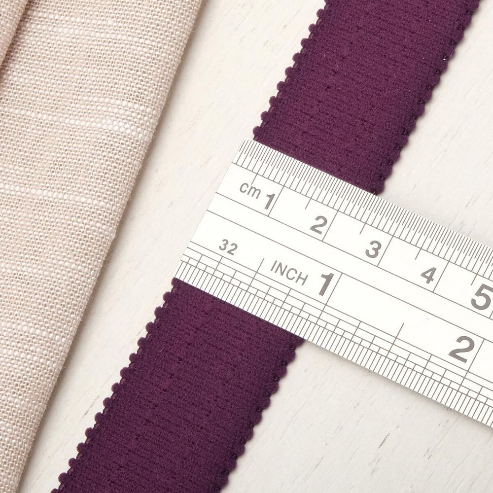 Резинка бельевая (бретелечная) 25.0 мм / 25 метров, 76-90 сливовое вино