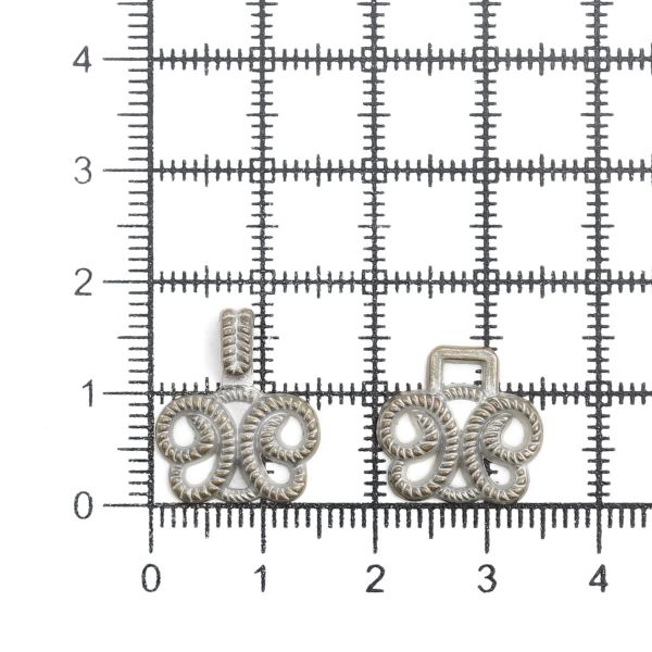 Крючки пришивные декоративные 25х14 мм, white, 10 шт