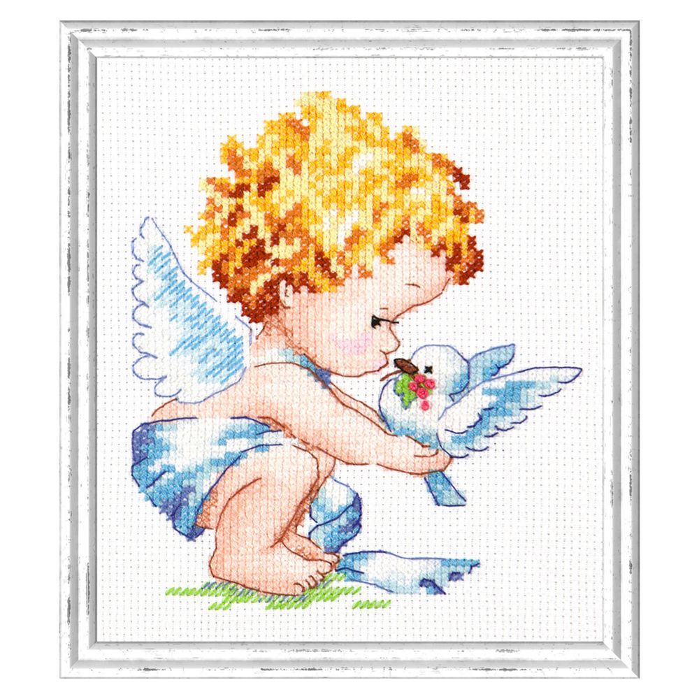 Набор для вышивания нитками Чудесная игла, Светлый Ангел!, 12х14 см