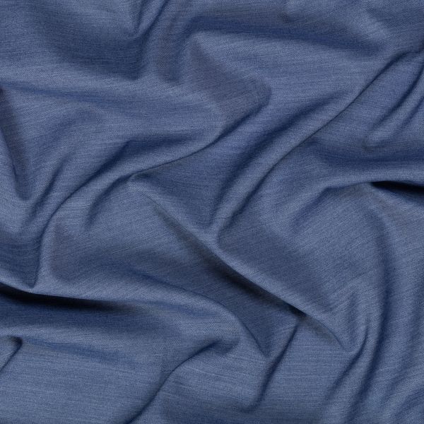 Ткань костюмная 200 г/м², 150х150±2 см, 24 дымчато-синий меланж/smoky blue melange, Gamma SUTF-005N