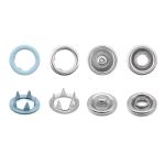 Кнопка рубашечная (джерси) открытая ⌀9.5 мм, ≈1440 шт, МЕТАЛЛ, эмаль, 185 голубой матовый, NEW STAR