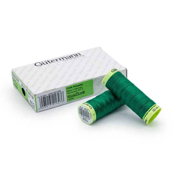Нитки отделочные Gutermann Top Stitch, 30м, 402 изумрудно-зеленый, 5 катушек