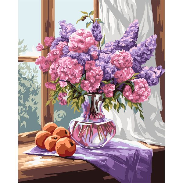 Картина по номерам Русская живопись В166, Букет гортензий 40х50 см
