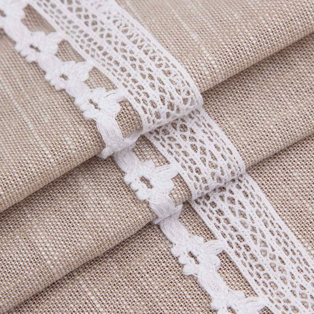 Кружево вязаное (тесьма) 24 мм / 3,4 м, ±4 см, белый