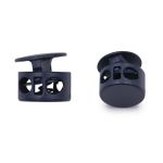 Фиксатор (зажим) для шнура металл 2 отв., 10.5х11.8 мм, ⌀3.7 мм, металл, M.Blue (матовый синий), MFR08, 10 шт