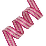 Лента подарочная 25 мм / 25 метров, рис.9015 (30 малина/бронза/малина), С3687Г17 Стрела-25