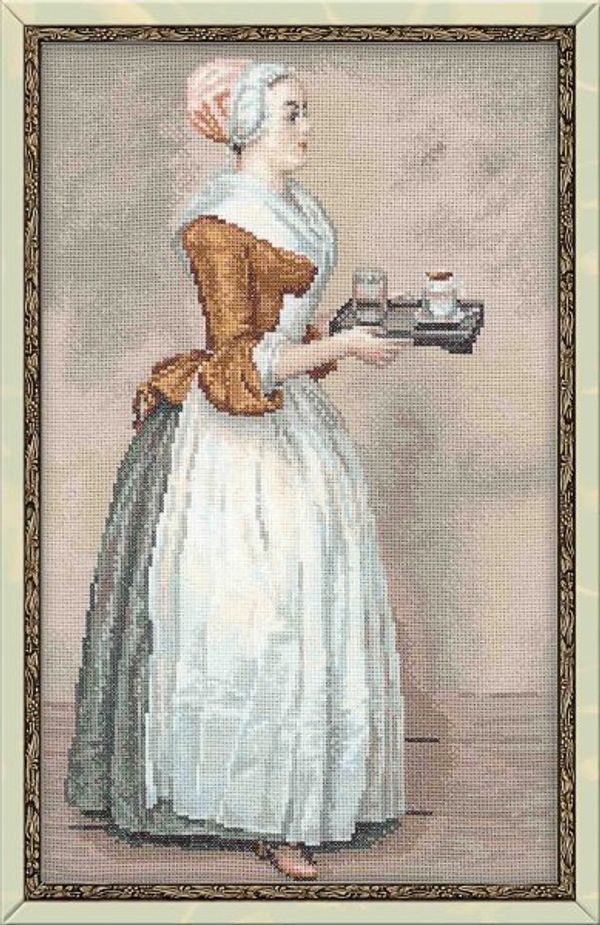 Набор для вышивания нитками Риолис, Шоколадница 24х40 см