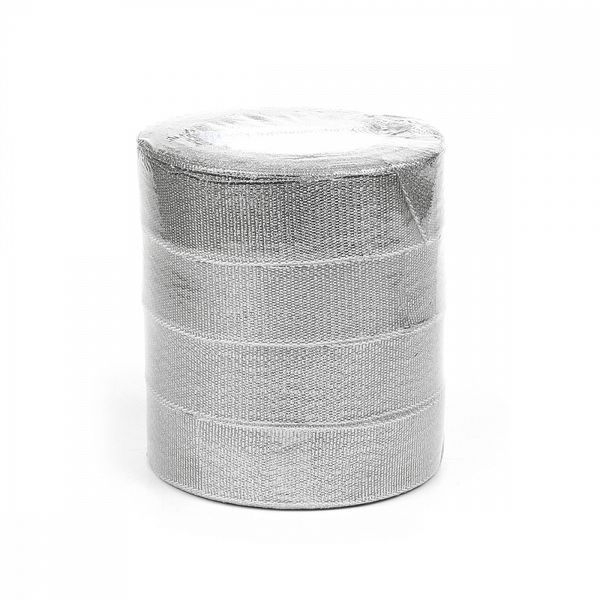 Лента металлизированная 25.0 мм / 22.85±1 метра, цв. серебро, Magic4Hobby, упак. 4 шт