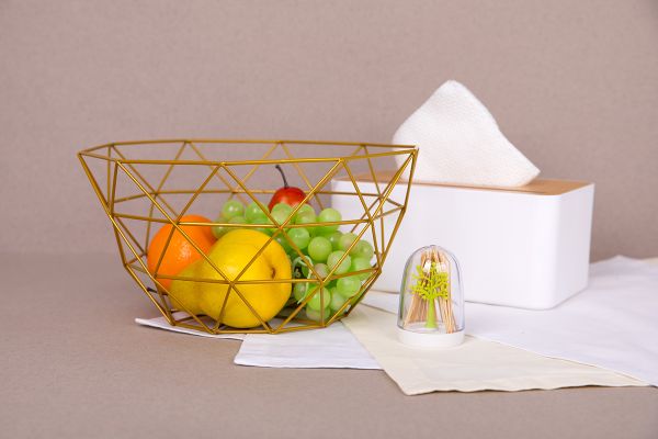 Фруктовница 27х14.5 см, №02 под золото, Stilerra home PFH-029