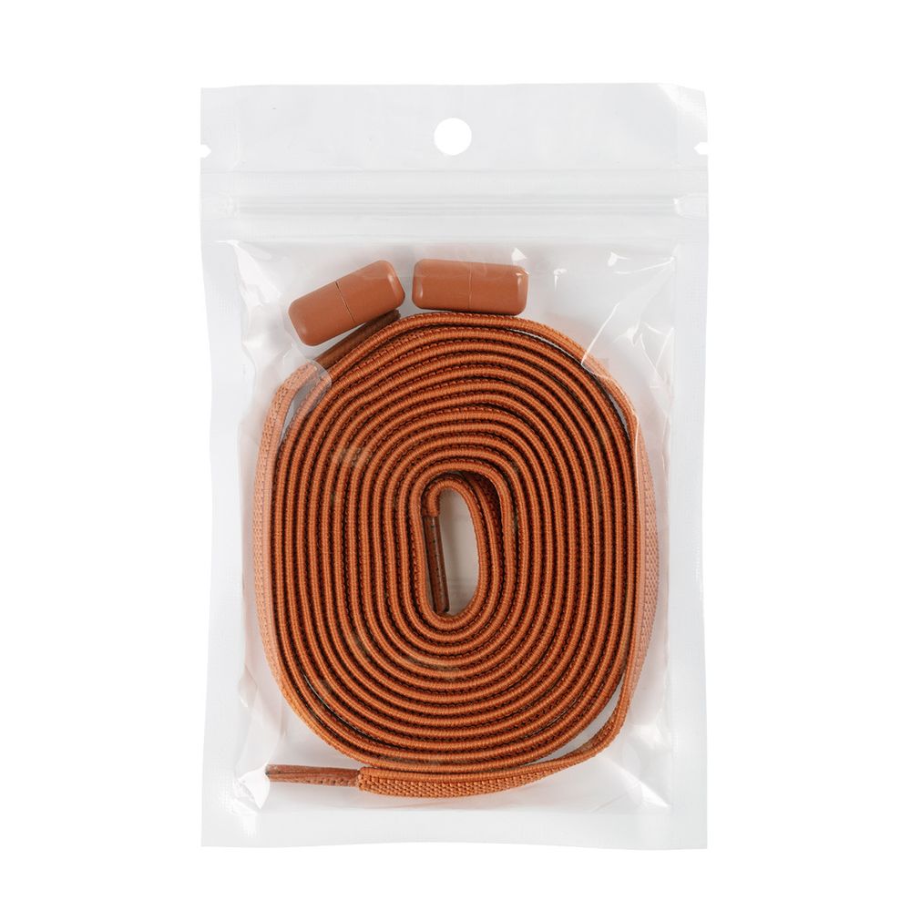 Шнурки эластичные с застежкой 6 мм, №8 Коричневый, Gamma GBG-06