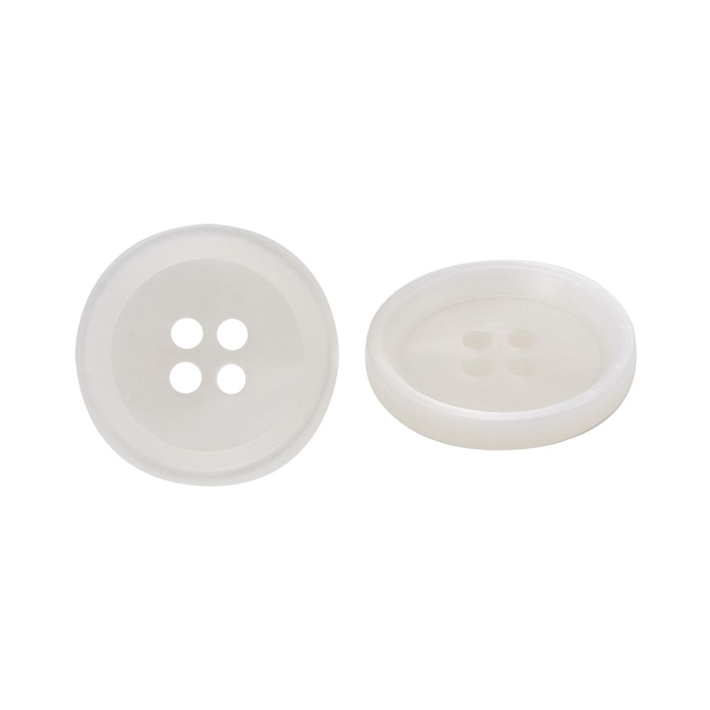 Пуговица 4 прокола 28L = 18 мм, пластик, col.A молочный, CN2868, 72 шт
