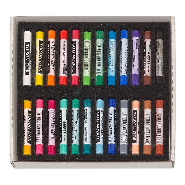 Пастель художественная мягкая 24 цв, KOH-I-NOOR Toisodor, круглая в картонной коробке 8514024005KSRU