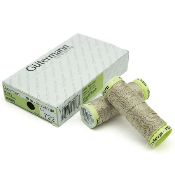 Нитки отделочные Gutermann Top Stitch, 30м, 722 св.бежевый, 5 катушек