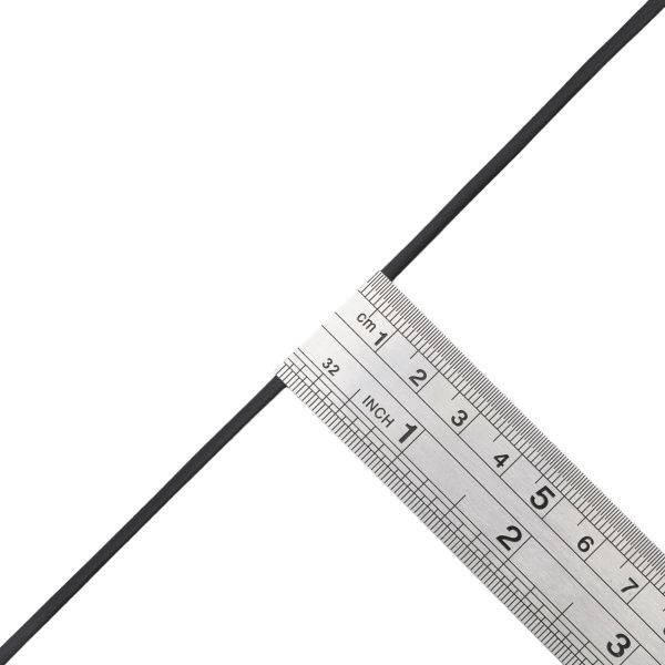 Шнур кожа искусственная ⌀2.5 мм / 100 метров, матовый, черный