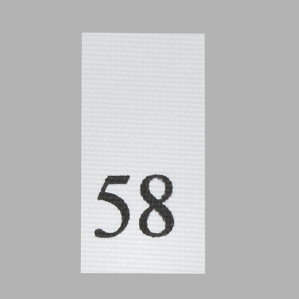Этикетка-размерник, белый, 10х20 мм, 100 шт, 58