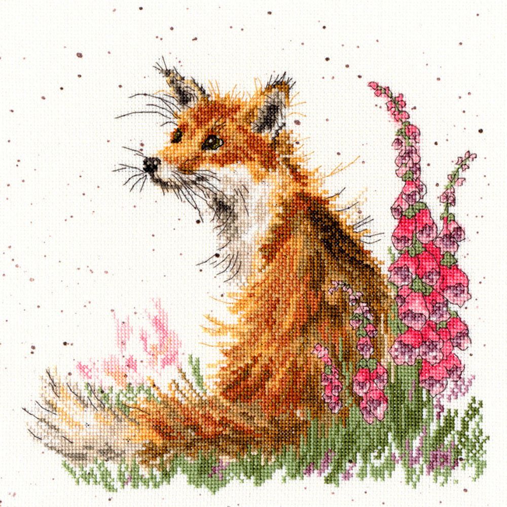 Bothy Threads, Amongst the Foxgloves (Лиса и наперстянка), 26х26 см /TOS/