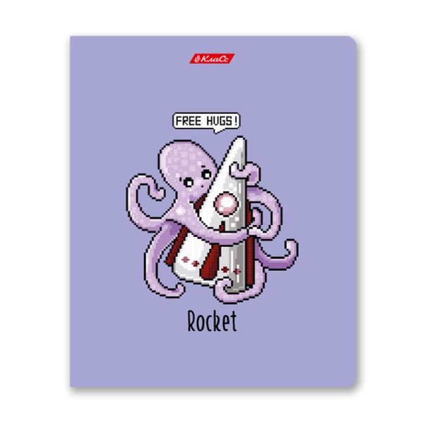 Тетрадь ученическая общая, твин лак, A5+ 40 л. на скобе 65 г/м², белизна 100%, 10 шт, клетка в термоусадочной пленке, 000476 Микс пикс, Светоч 40ТСК5_8_2_1