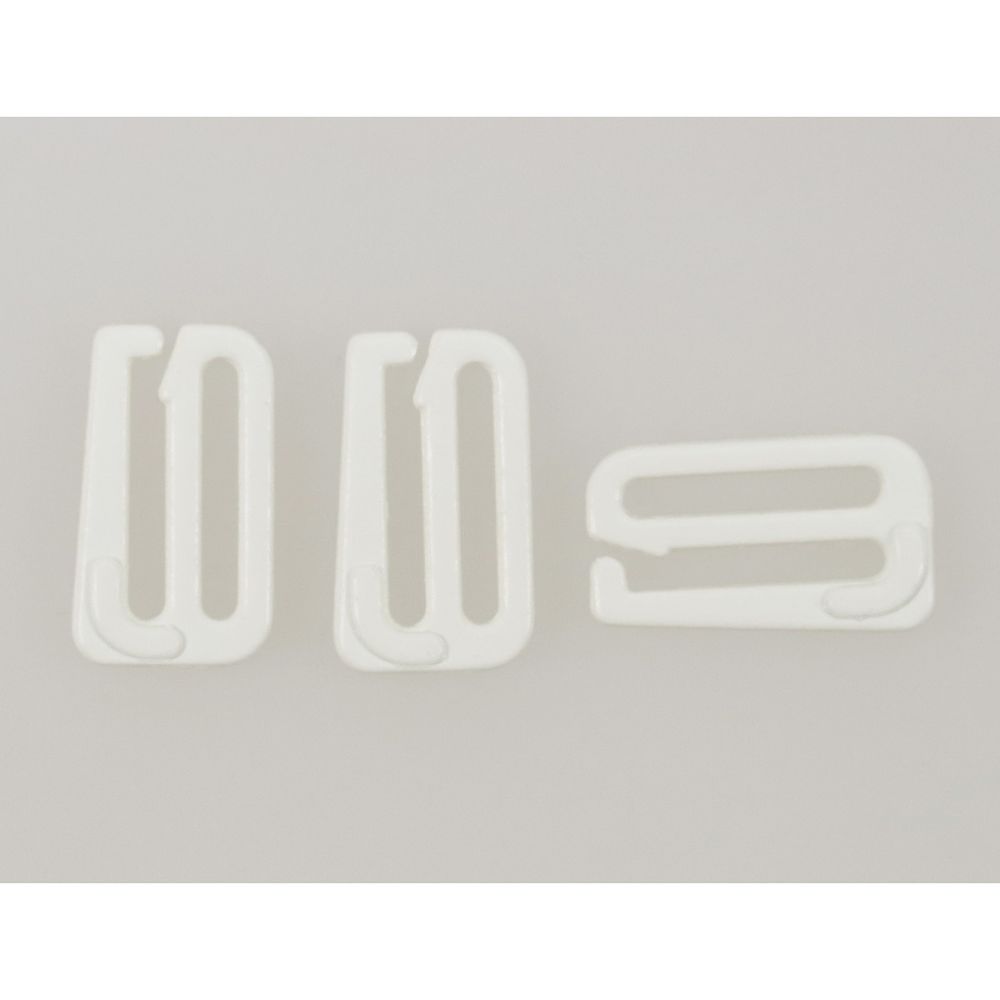 Крючки для бюстгальтера металл 15.0 мм, 004 приглушенный белый, Arta, 50 шт