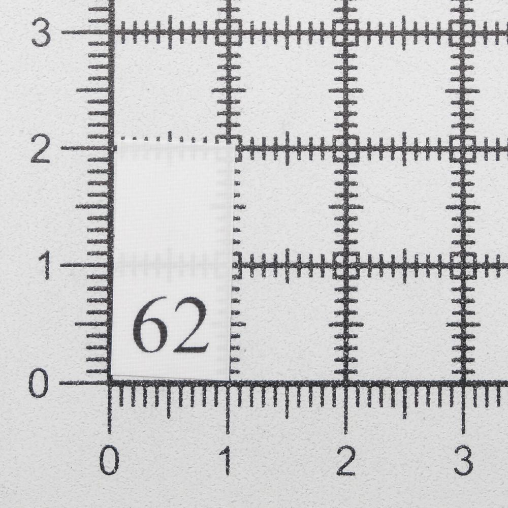 Этикетка-размерник, белый, 10х20 мм, 100 шт, 62