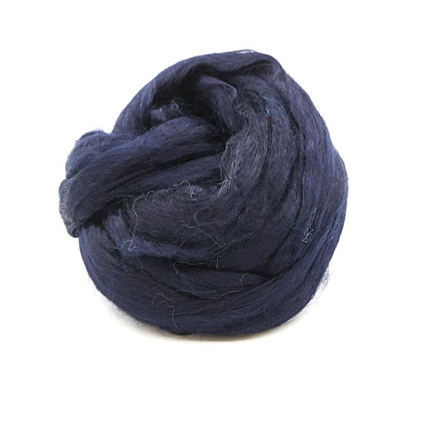 Шерсть для валяния вискоза Троицкая, 1х50 г (19-20 мкр), 04 т.синий